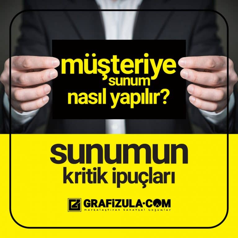 Müşteriye sunum nasıl yapılır? Bir grafiker ya da grafik tasarımcı müşterisine sunum yapar nelere dikkat etmelidir? Sunum yapmak ve kritik noktalar nelerdir?